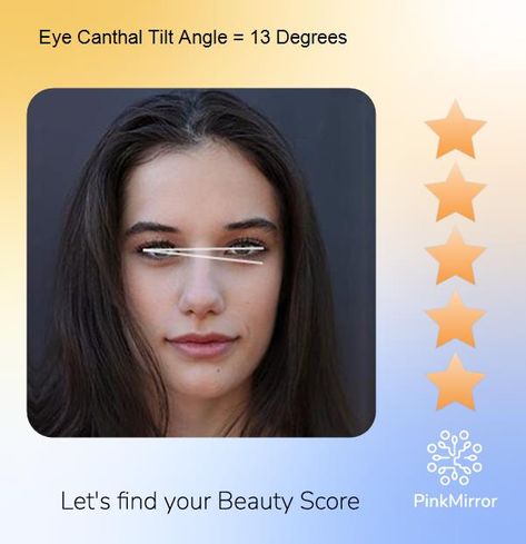 Ella Travolta has the perfect score for Eye Canthal Tilt. The eye canthal tilt is the angle between the internal and the external corner of the eyes. The eye canthal tilt can be negative, neutral, or positive. Ella have positive eye canthal tilt which gives one a more attractive, sharper, and younger look. #ellatravolta #johntravolta #neimanmarcus #beautytips #pinkmirror Positive Canthal Tilt, Negative Canthal Tilt, Ella Travolta, Canthal Tilt, Face Analysis, The Perfect Score, Carmen Dell'orefice, Large Lips, Perfect Score