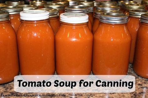 Tomato Soup For Canning, Canning Tomato Soup, Dry Soup Mix Recipes, Canning Soup Recipes, Farm Experience, Tomato Bisque Soup, Canning Tomatoes Recipes, Best Tomato Soup, Cream Of Tomato