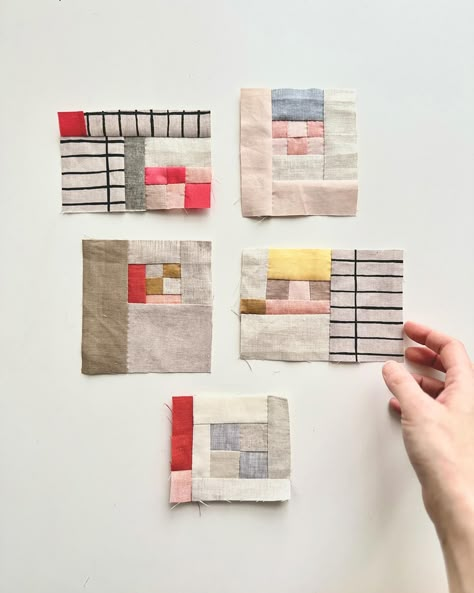 Darae // Indigobird | I received Arounna’s (@bookhou) latest book “Contemporary Patchwork” as a birthday gift last month. It’s my first time dabbling with… | Instagram Patchwork Inspiration, February 9, Latest Books, Last Month, Modern Quilts, Textile Art, Hand Stitching, First Time, Birthday Gift