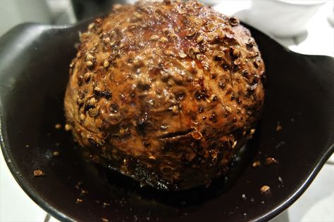 Maalaisbistro: Ottolenghi's whole-roasted celeriac with coriander seed oil Roasted Celeriac, Celeriac Recipes, Roast Celeriac, Pommes Anna, Coriander Seed, Ottolenghi Recipes, Flat Iron Steak, Skirt Steak, Nice Cream