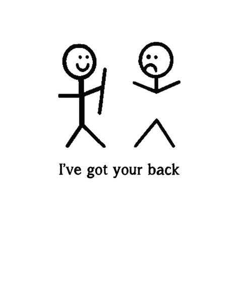 "I've Got Your Back Funny Stick Figure T-Shirt" by AwesomeApparel | Redbubble Best Friend Stick Figures, Cute Stick Figure Drawings Funny, I Got Your Back Stick Figures, Funny Stick Figures Wallpaper, Cute Stick Drawings, Easy Funny Things To Draw, Funny Stick Man Drawings, Drawings On Shirts Ideas, Easy Drawings For Friends