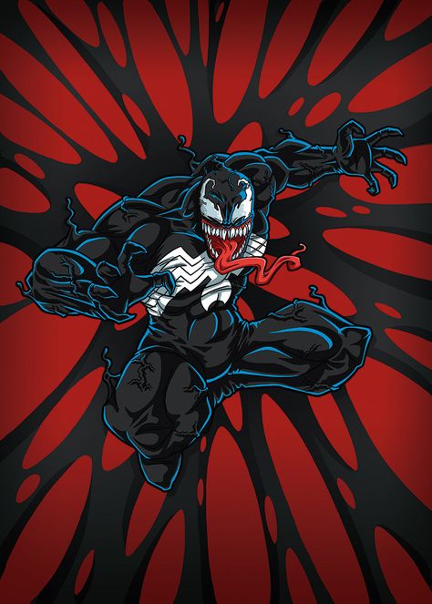 Venom on Behance Comic Wallpaper Iphone, Venom Comic, Comic Wallpaper, Venom Spiderman, Madara Susanoo, Symbiotes Marvel, Venom Art, Venom Comics, Image Spiderman