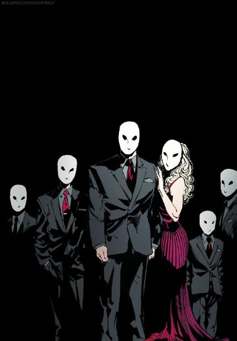 The Court of Owls has sentenced you to pin this Dc Batman Villains, Court Of Owls Mask, Court Of Owls Wallpaper, Dc Court Of Owls, Batman Court Of Owls, The Court Of Owls, Batman Rogues, Court Of Owls, Gotham Villains