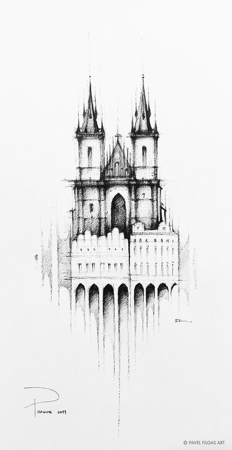 Abstract Architectural Drawings, Urban Drawing, Gallery Illustration, Castle Tattoo, Architecture Drawing Sketchbooks, Ink Water, Chateau Medieval, Paint Drawing, Architecture Sketchbook