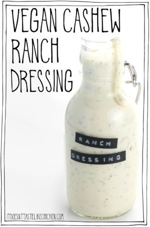 Vegan Cashew Ranch Dressing • It Doesn't Taste Like Chicken Vegan Basics, Vegan Dressings, Classic Dressing, Vegan Sauce, Vegan Ranch Dressing, Vegan Dips, Healthy Oil, Vegan Salad Dressing, Vegan Dressing