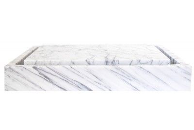 Eden Bath EB_S006CW-P Rectangular Infinity Pool Sink - White Carrara Marble Adobe Bathroom, Bathroom Sinks And Vanities, Marble Vessel Sink, Home Decor Ikea, White Marble Sink, Stone Bathroom Sink, Small Bathroom Remodel Designs, Chic Kitchen Decor, Mountain Modern Home