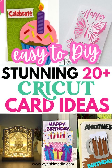 Looking cricut birthday card ideas? Here you’ll find the best ideas for Cricut cards for birthdays. These adorable and creative Cricut cards are perfect for everyone on your list. via @eyankimedia Diy Birthday Card Cricut, Greeting Cards With Cricut, Diy Birthday Cards Cricut, 15th Birthday Card Ideas, Cricut Birthday Cards Free Svg, Cricut Cards Ideas, Diy Cards With Cricut, Cricut Cards Ideas Cardmaking, Birthday Cards Cricut