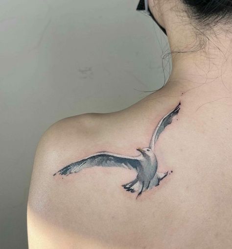 101 Best Seagull Tattoo Ideas That Will Blow Your Mind! 14 Outsons Seagull Tattoo, Geometric Patterns Drawing, Little Bird Tattoos, Compass Art, Bicycle Tattoo, Sailor Jerry Tattoos, Lighthouse Tattoo, Nautical Tattoo, B Tattoo