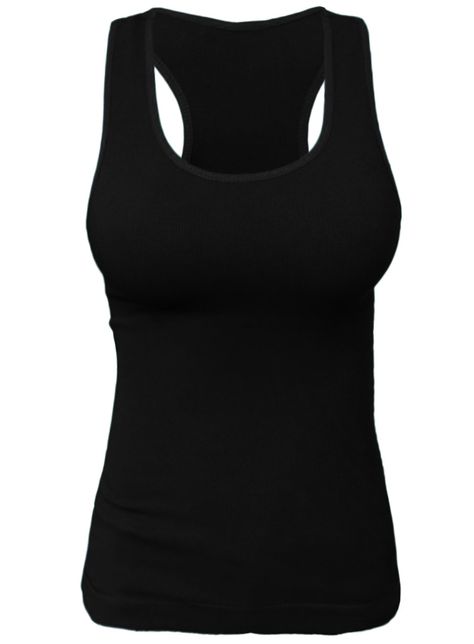 PRICES MAY VARY. Nylon/Spandex Pull On closure Hand Wash Only Compression Fitted Seamless Racerback Tank Top One Size - Runs Small - Not recommended for size L and up Approximately 22" Long - Measured shoulder to bottom Soft, ribbed fabric Hand wash cold. Do not bleach. Hang or line dry Super functional seamless tank top is perfect for gyms, exercising, rumba, yoga and everyday causal look. It can be worn alone or for layering. Tube Top Bra, Ribbed Racerback Tank Top, Strapless Tube Dress, Best Tank Tops, Racerback Top, Leopard Print Scarf, Gym Tank Tops, Black Camisole, Tank Top Camisole