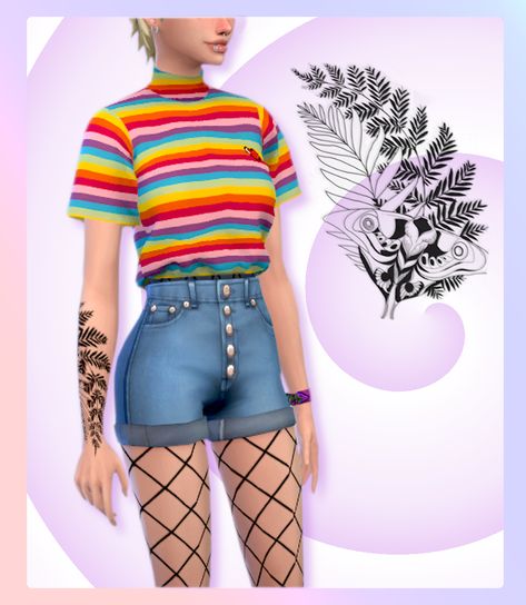 bludepth:   ellie’s tattoo from the last of us for... - simmingdaily Tattoos Sims 4, Ellie's Tattoo, Sims 4 Nails, Sims 4 Tattoos, Sims 4 Challenges, Sims 4 Cas Mods, The Sims 4 Download, Sims4 Clothes, Sims 4 Cas