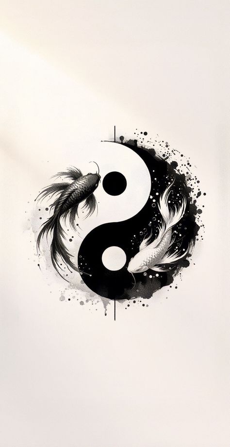 Ying Yang Wallpaper Aesthetic, Ying Yang Drawing, Yin And Yang Wallpaper, Ying Yang Wallpaper, Real Aesthetic, Ying Yang Tattoo, Yin Yang Art, Simple Aesthetic, Yin And Yang