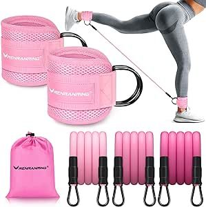 Glutes Workout Equipment, Ankle Bands for Working Out, Butt Exercise Equipment for Women Legs and Glutes (Pink) Gluteus Workout, Resistance Band Glutes, Advanced Workout, Leg Training, Ankle Weights, Resistance Band Workout, Resistance Band Set, Workout Equipment, Exercise & Fitness Equipment