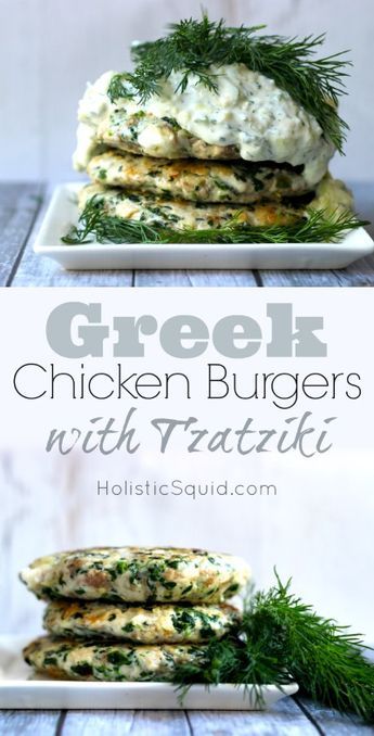 Holistic Cooking, Greek Chicken Burgers, Mediterranean Recipes Healthy, Turkey Patties, Mediterranean Diet Recipes Dinners, Homemade Tzatziki, Easy Mediterranean Diet Recipes, Greek Dishes, Greek Chicken