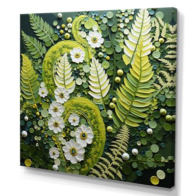 This beautiful "Light Green Ferns Plant Whimsical Spirals I" wall art is printed on premium quality cotton canvas using the finest fade-resistant ink. | Wildon Home® Light Green Ferns Plant Whimsical Spirals I - Floral Canvas Wall Art 24.0 x 24.0 x 1.0 in | Home Decor | C100684285_1866554630_1866554638 | Wayfair Canada Ferns Plant, Floral Metal Wall Art, 3d Metal Wall Art, Acrylic Wall Decor, Floral Wall Art Canvases, Fern Plant, Floral Canvas, Art Green, Whimsical Decor