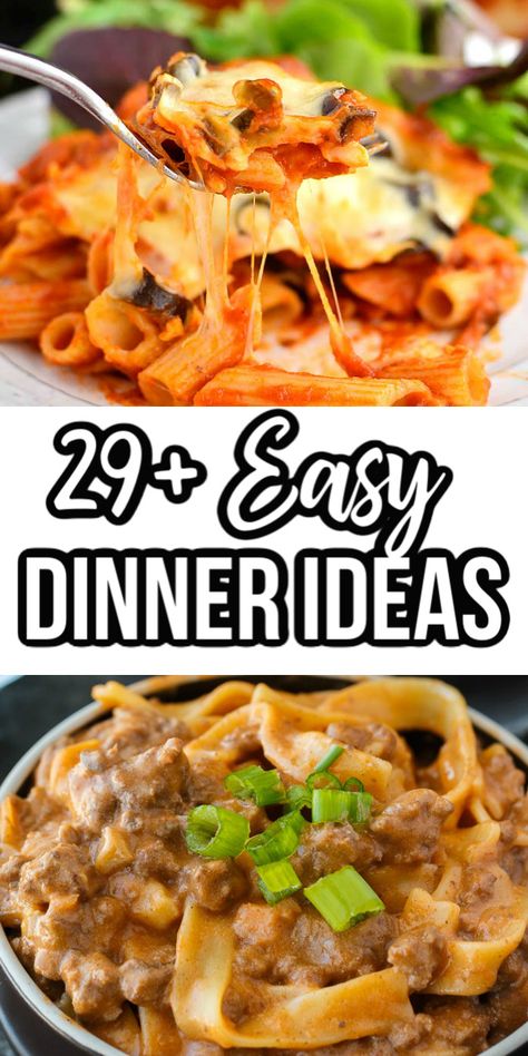 If you’re wondering what you should make for dinner tonight that is easy and with only a few ingredients on hand- I have 29+ Easy Dinner Ideas to help!  Making delicious and healthy dinners doesn’t have to take a lot of time or ingredients. Here are some of the best fast and easy dinner ideas I could find to share with you!  Each recipe preps quick and has 10 ingredients or less and includes items you already have in your pantry or fridge. Plus – they’re all family-friendly Easy Dinner With Things You Already Have, Easy Dinner Recipes Not A Lot Of Ingredients, Dinner Recipes For Three People, New Quick Dinner Ideas, Easy Dinners For Husband To Cook, Random Dinner Ideas Easy Recipes, Effortless Dinner Ideas, Essay Dinner Recipes, Long Lasting Dinner Recipes