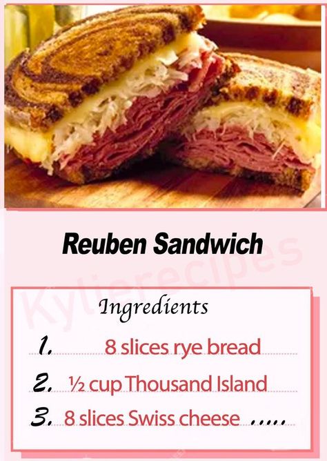 Corned Beef Sandwich Recipe, Best Reuben Sandwich, Reuben Sandwich Recipe, Corned Beef Sandwich, Best Sandwich Recipes, Corned Beef Recipes, Gourmet Sandwiches, Reuben Sandwich, Sauerkraut Recipes