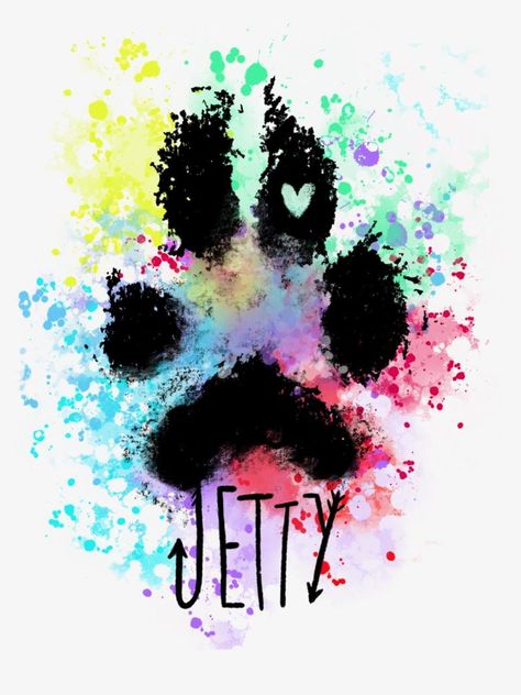 Colorful Paw Print Tattoo, Rainbow Paw Print, Paw Painting, Stomach Tattoos Women, Dog Sayings, Scar Cover Up, Dog Memorial Tattoos, Pawprint Tattoo, Dog Paw Tattoo