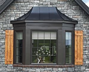 Bay Windows & Bow Windows Bay Window Exterior Ideas, Bay Window Ideas Exterior, Bay Window Exterior, Bow Windows, Horizontal Sliding Windows, Replacement Patio Doors, Hinged Patio Doors, Window Exterior, Window Brands