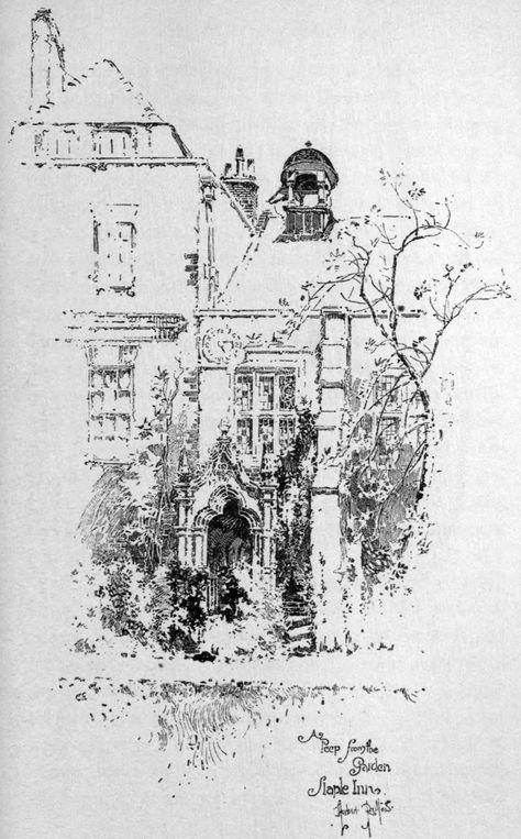 Illuminaries: Herbert Railton Herbert Railton, Herb Drawings, Inns Of Court, Architectural Sketch, Architecture Painting, Sketch Inspiration, Landscape Drawings, Ink Sketch, Urban Sketching