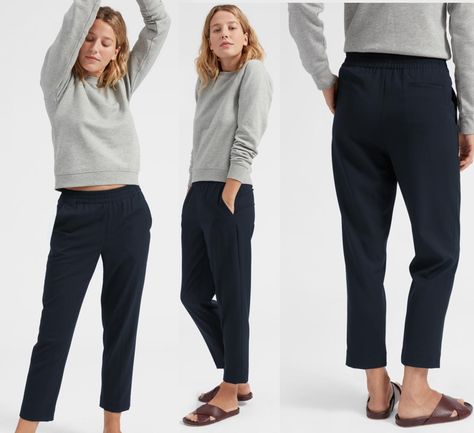 Everlane Easy Pant, Everlane Easy Pant Outfit, Petite Fashion Casual, Hermes Lindy, Easy Silhouette, Casual Pant, Play Dress Up, Short Legs, Play Dress