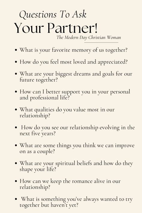 Ways To Check In With Your Partner, Relationship Therapy Questions, Questions To Ask Partner Relationships, How To Grow Together As A Couple, Deep Questions To Ask In A Relationship, Love Questions Relationships, Relationship Content Ideas, How To Deepen A Relationship, Questions To Get To Know Someone Relationships