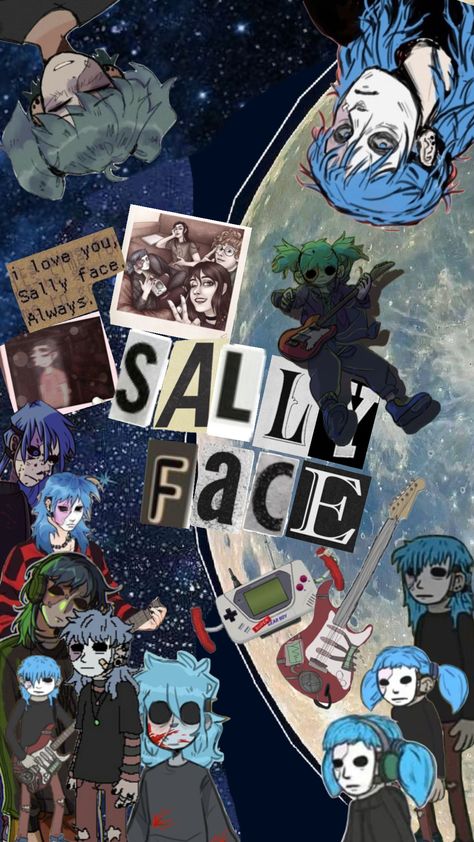 #sallyface #wallpaper #salfisher | Sally face wallpaper!! Sallyface Wallpaper, Sally Face Wallpaper, Face Wallpaper, Sally Face Game, Fangirl Problems, Sally Face, Silly Faces, Handsome Anime Guys, Horror Game