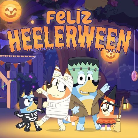 Halloween Bluey, Bluey Halloween, Dulces Halloween, Halloween Pictures, Nightmare Before, Cute Doodles, Bingo, Dog Pictures, Dia De Muertos