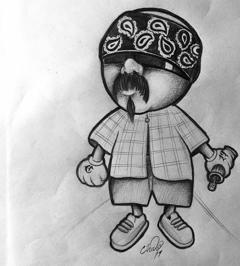 Chivo Tattoo Homies Tattoo, Mr Cartoon Tattoo, Cholo Tattoo, Pointillism Tattoo, Tattoo Character, Chicanas Tattoo, Tattoo Lettering Design, Abstract Pencil Drawings, Cholo Style