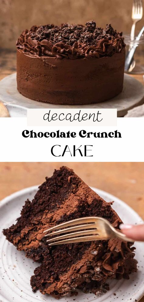 Crunch Cake Filling, Crunchy Cake, Crunchy Chocolate Cake, Chocolate Crumb Cake, Cake Crunch Layer, Chocolate Crunch Cheesecake, Chocolate Praline Crunch Cake, Chocolate Crunch Topping, Crunchy Cake Filling Ideas