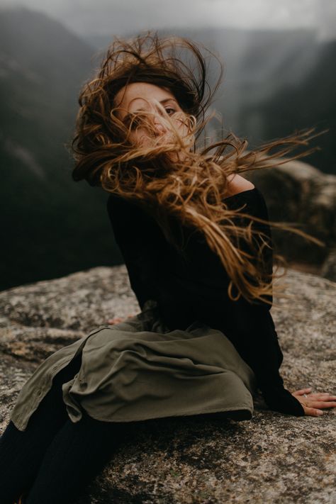 Windy Photoshoot, Adventure Portraits, Windy Portrait, Wind In Hair, Windblown Hair, Film Journal, Reference Pics, Outdoor Workouts, State Park