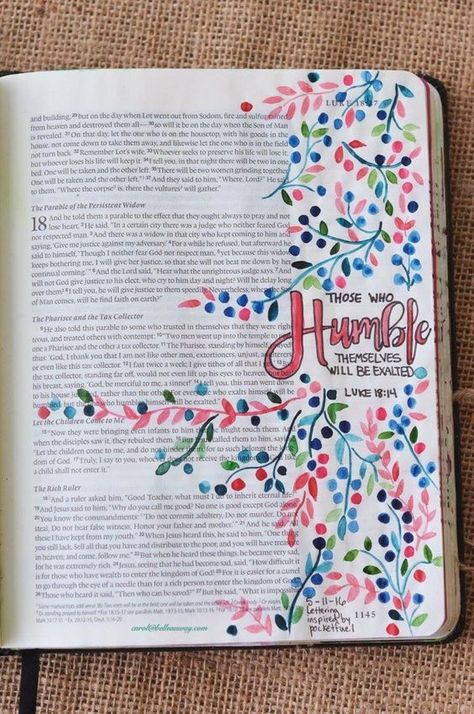 Gift Painting Ideas, Coloring Bible, Bible Drawings, Watercolor Bible, Scripture Art Journaling, Illustrated Faith Bible, Bible Doodles, Bible Journals, Scripture Journal