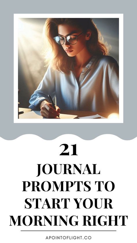 21 Journal Prompts to Start Your Morning Right Wellness At Work, Morning Reflection, Morning Journal Prompts, Morning Journal, Morning Pages, Better Version Of Yourself, Journal Therapy, Cool Journals, How To Be Productive