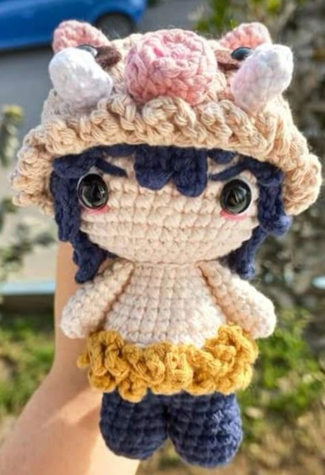 Cute Crochet Plushies Anime, Anime Character Crochet, Cute Beginner Crochet Ideas, Inosuke Crochet Pattern, Crochet Projects Anime, Crochet Anime Plushies, Crocheting Anime, Crochet Inosuke, Inosuke Pattern