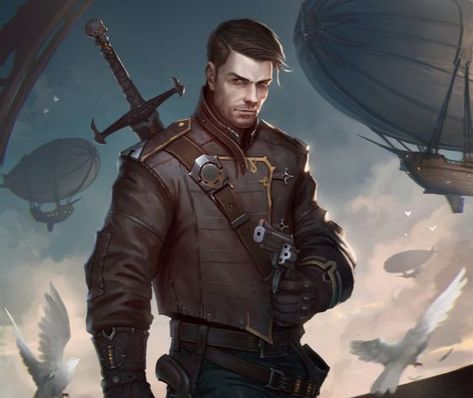 steampunk pilot Steampunk Character, Steampunk Characters, Fantasy Male, Steampunk Art, Wow Art, Arte Fantasy, Fantasy Rpg, Fantasy Inspiration, Dieselpunk