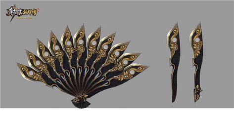 Tessen Fan, Battle Fan, Fantasy Blade, Cybernetic Arm, Fan Drawing, Pretty Knives, Drawing Examples, Fantasy Props, Headpiece Jewelry