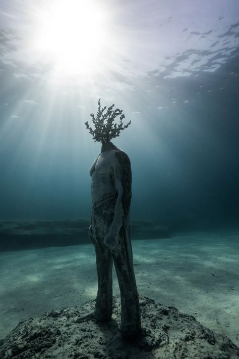 Cyprus’s haunting new underwater sculpture park – in pictures | Travel | The Guardian Underwater Museum, Jason Decaires Taylor, Underwater Sculpture, Life Under The Sea, Underwater Art, Cardboard Sculpture, Marine Ecosystem, Trafalgar Square, Sculpture Park