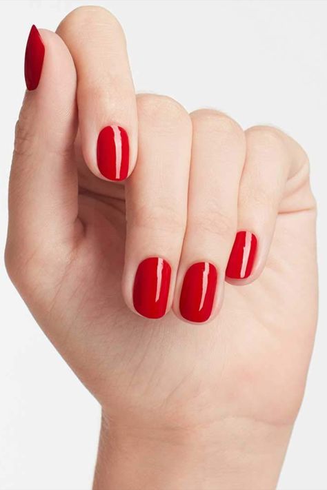 OPI Nail Lacquer, Red Nail Polish Color "Big Apple Red ". Nail Envy Opi, Opi Red, Opi Nail Envy, Red Gel Nails, Long Lasting Nail Polish, Classic Nails, Red Nail Polish, Long Lasting Nails, Bright Nails