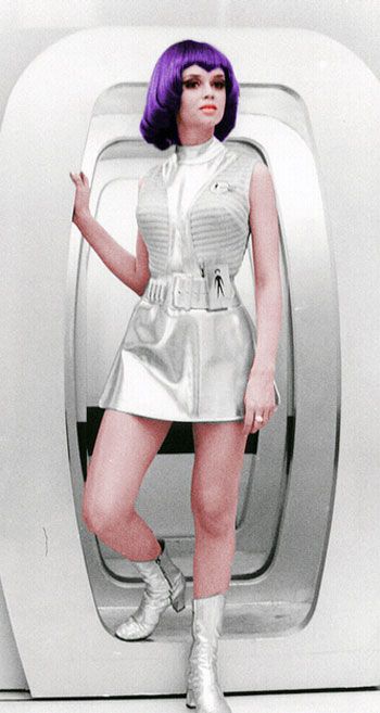 Gabrielle Drake as Gay Ellis in UFO Space Age Fashion, Ufo Tv Series, Sci Fi Tv Series, Sci Fi Girl, Science Fiction Series, Christopher Eccleston, Sci Fi Tv, Space Girl, Futuristic Fashion