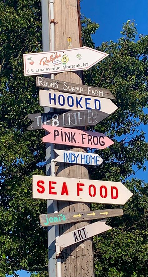 Aesthetic Signs, Montauk Long Island, Hamptons New York, Hamptons Summer, New York Summer, New York Aesthetic, Spring Aesthetic, Bid Day, Facade Architecture