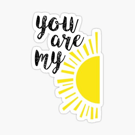 Sunshine Sticker, Homemade Stickers, Cute Laptop Stickers, Bubble Stickers, Scrapbook Titles, Tumblr Stickers, Scrapbook Stickers Printable, My Sunshine, Girl Stickers