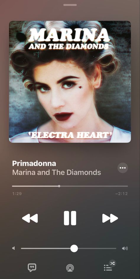 music, marina and the diamonds, electra heart, 2014, primadonna girl, aesthetic, apple music, iphone Primadonna Girl Aesthetic, Aesthetic Apple Music, Marina And The Diamond, Electra Heart, Marina And The Diamonds, Music Wallpaper, Heart Wallpaper, Apple Music, Music Artists