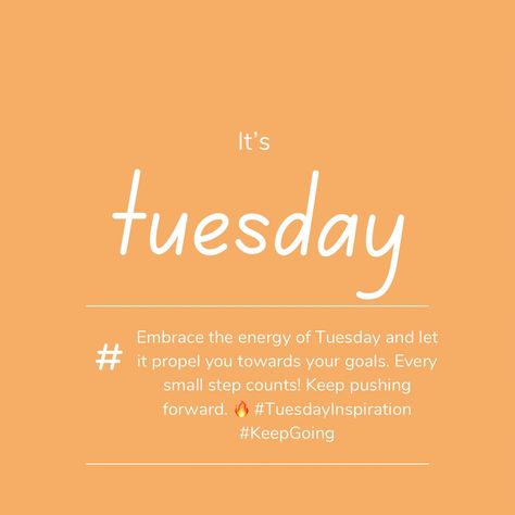 My Monday, Monday’d like never before! So today I grateful for Tuesday! Tuesdays have brought me a sense of gratitude after long weekends and bad Mondays. It gives me a level of energy I never have on Mondays! I hope your Tuesday is amazing and everything you do today ignites you for the rest of the week! #happytuesday #gratitude #blessings #permissiongranted Tuesday Inspiration, Hello Tuesday, Monday Monday, Keep Pushing, One Liner, Happy Tuesday, Long Weekend, Keep Going, I Hope You