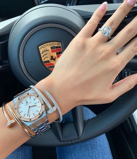 Maria Tash Earrings, Rolex Watches Women, Halo Engagement Ring Sets, Cartier Bracelet, Luxe Jewelry, Watches Women, Womens Watches Luxury, Dope Jewelry, Rolex Watch