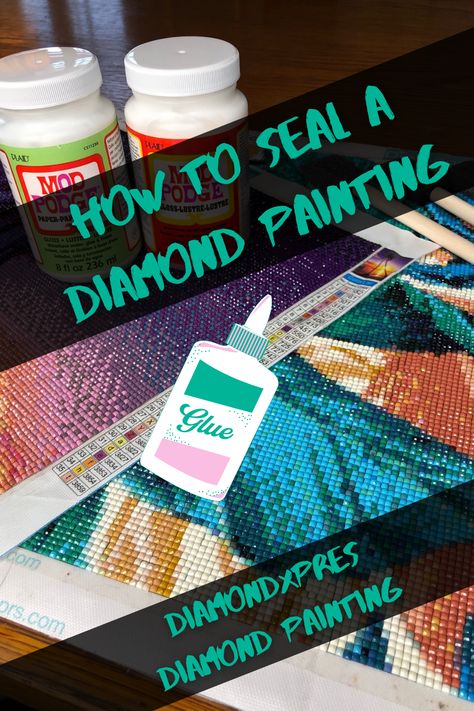 Sealing Diamond Art, Sealing Diamond Painting, How To Seal Diamond Painting, Diamond Painting Videos, Diamond Dots Craft, Diamond Painting Tips, Diamond Dots, Diamond Dotz, Diamond Picture