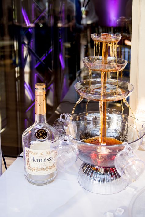 Hennessy Fountain Hennessy Wedding Ideas, Hennessey Theme Party Ideas, Hennessey Aesthetic, Hennessy Party Ideas Decor, Hennessy Wedding, Hennessy Party, Party Guy, 38 Birthday, Groomsman Attire