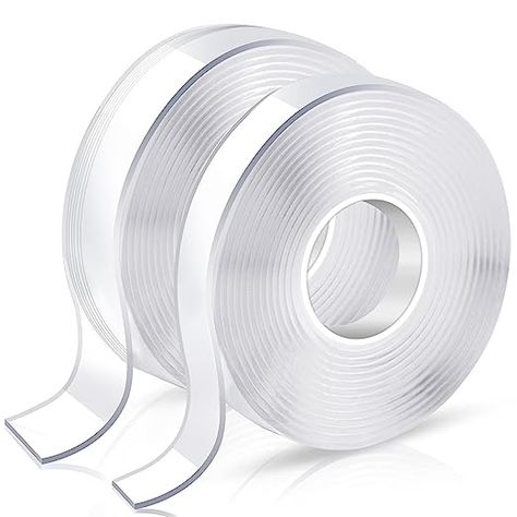 Amazon.com: KUSUFEFI Double Sided Adhesive tape Heavy Duty, Double Stick Mounting (2 Rolls, Total 20FT), Clear Two Sided Wall tape Strips, Removable Poster tape for Home, Office, Car, Outdoor Use : Office Products Teacher Wish List, Double Sided Adhesive Tape, Side Wall, Picture Hanging, Double Sided Adhesive, Double Sided Tape, Duct Tape, Strong Adhesive, Adhesive Tape