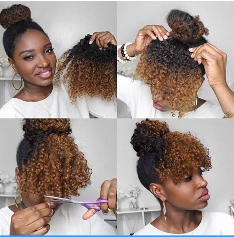 Natural Bun Styles For Black Women, Black Updo Hairstyles Natural, 4c Natural Updo Hairstyles, Afro Clip Ins Natural Hairstyles, Natural Updo Hairstyles, Afro Hair Bun, Flat Twists, Natural Hair Ideas, Black Ponytail Hairstyles