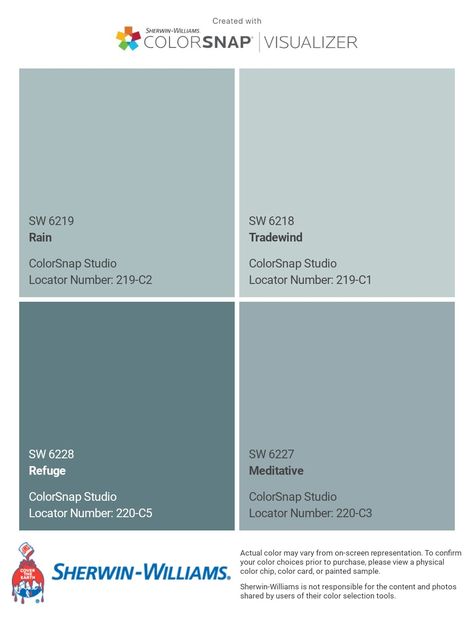 I just created this color palette with the Sherwin-Williams ColorSnap® Visualizer app on my Android phone. What do you think? You can learn more about ColorSnap Visualizer and get it on your phone free by visiting https://www.sherwin-williams.com/content/colorsnap.html. Sherwin Williams Medium Blue, Delft Sherwin Williams, Meditative Sherwin Williams, Sherwin Williams Meditative, Sherwin Williams Tradewind, Beautiful Ceiling Designs, Paint Combos, Sherwin Williams Blue, Beige Paint Colors