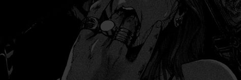 Dark Discord Banner Aesthetic, Black Anime Header, Dark Anime Header, Black And Grey Header, Aesthetic Twitter Banner Dark, Dark Twt Header, Black And White Anime Banner, Black Anime Banner, Edgy Header