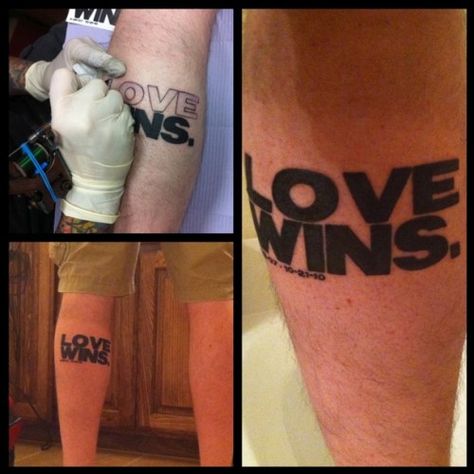 love-wins-tattoo Love Wins Tattoo, Love Articles, Love Always Wins, Love Wins, End It, Love Always, S Tattoo, Love Tattoos, In The End